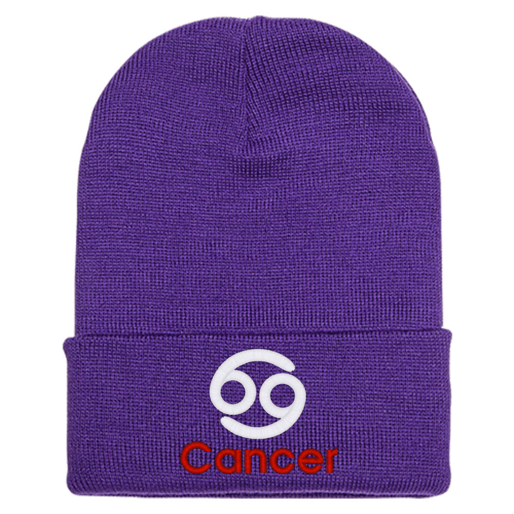 Cancer Zodiac Sign Horoscope Astrology Knit Beanie