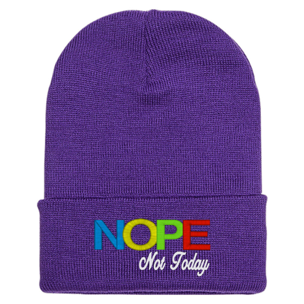 Nope, Not Today Knit Beanie