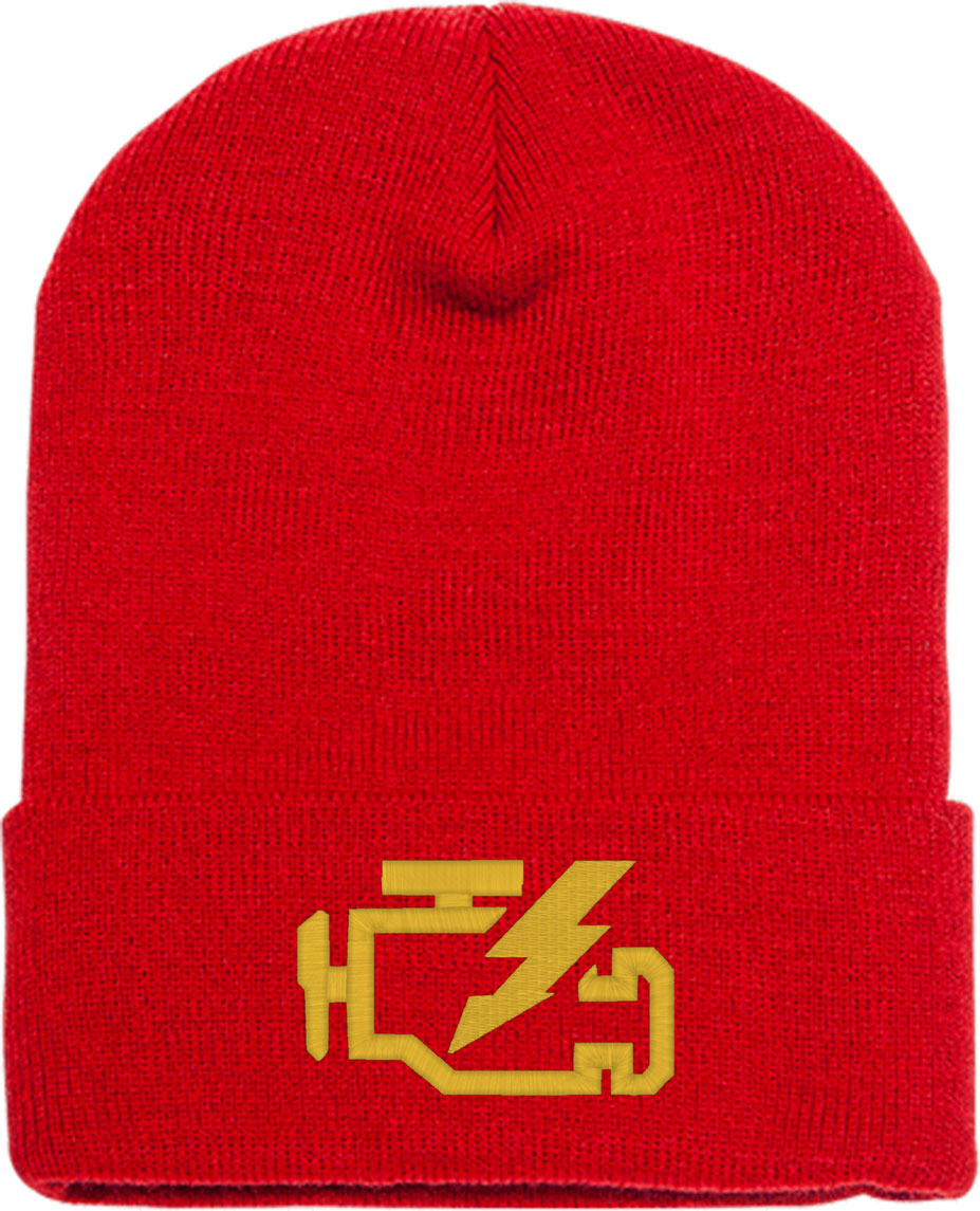 Check Engine Light Knit Beanie