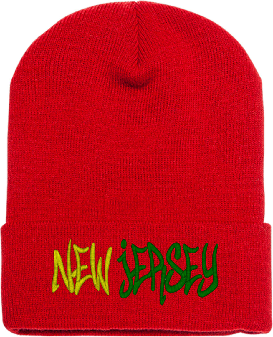 New Jersey Graffiti Knit Beanie