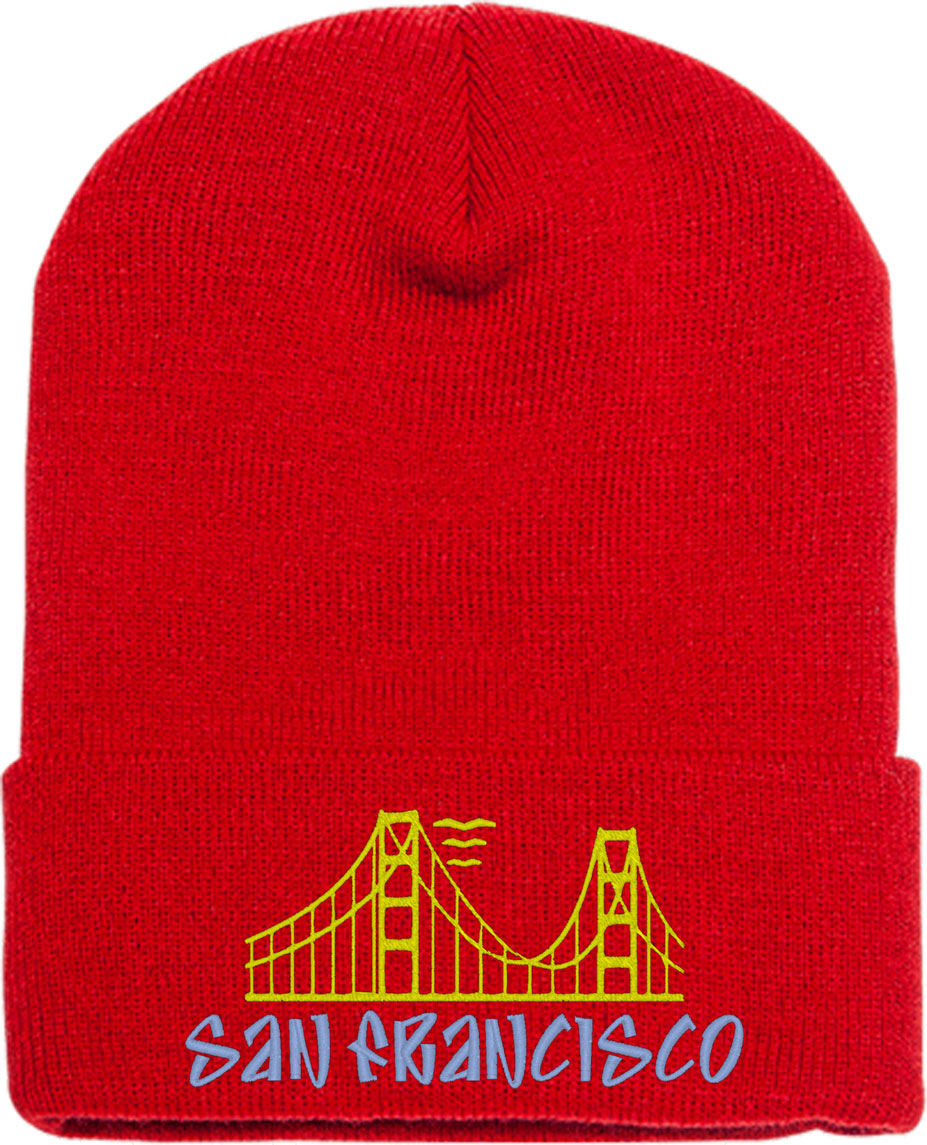 Golden Gate Bridge San Francisco Knit Beanie