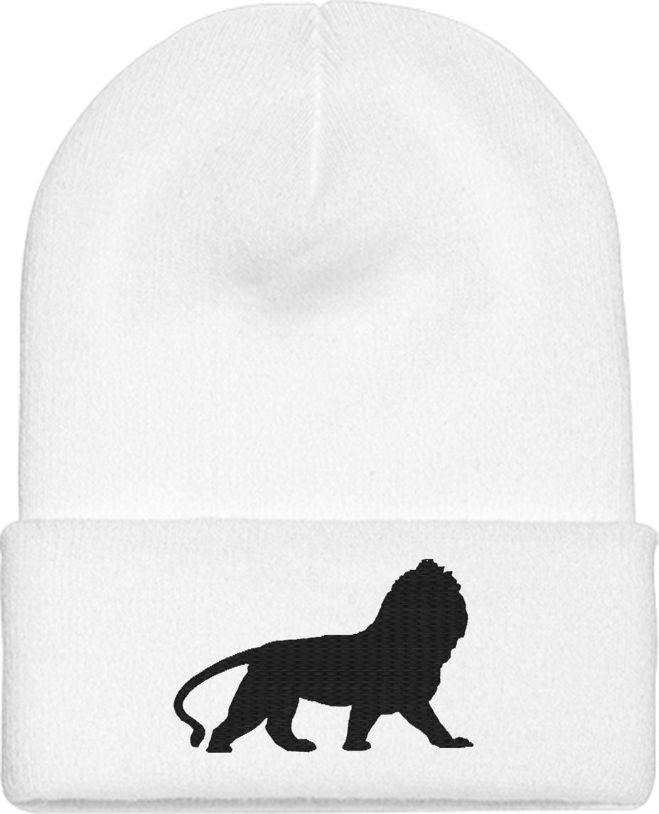 Lion Silhouette Knit Beanie