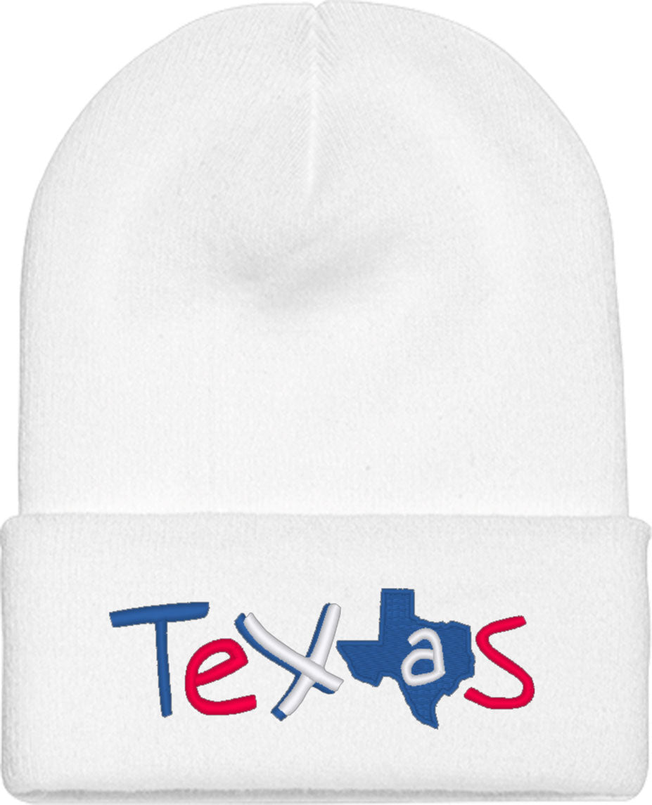 Texas State Map Knit Beanie