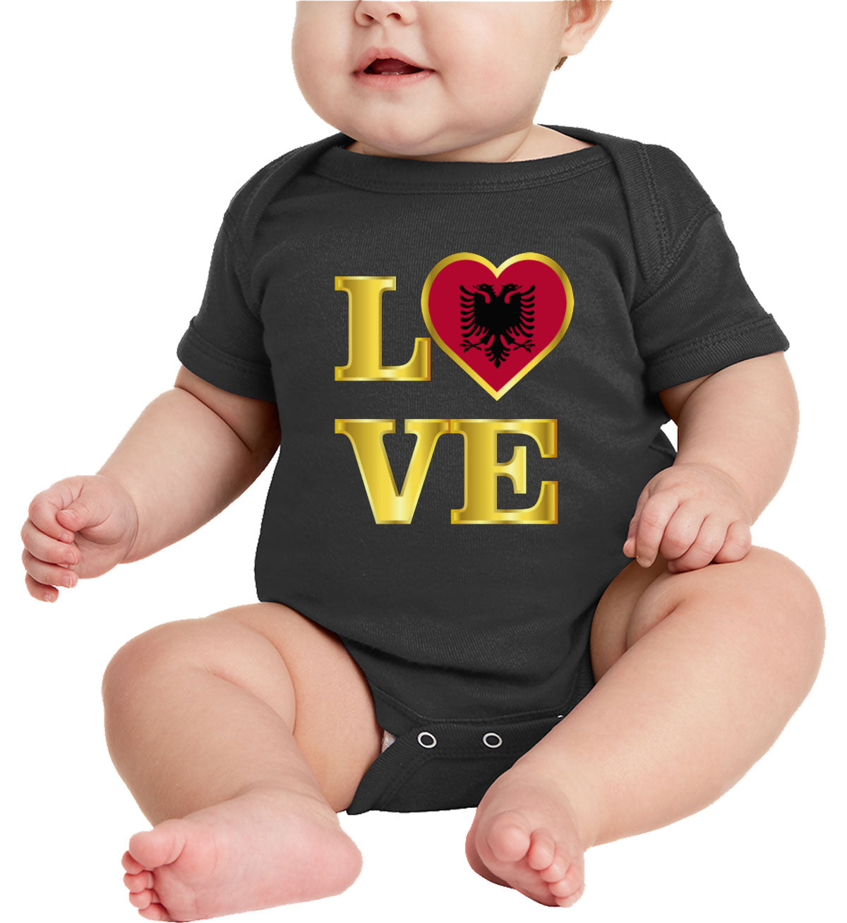 Albania Love Baby Onesie