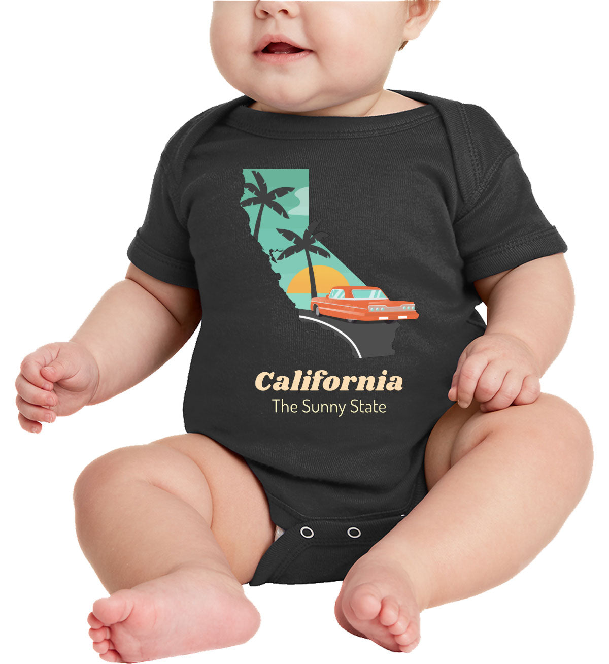 California The Sunny State Baby Onesie