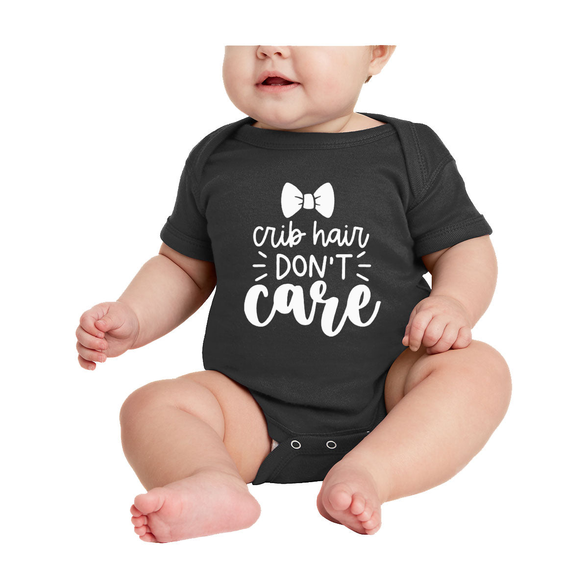 Crib Hair Don't Care Baby Onesie