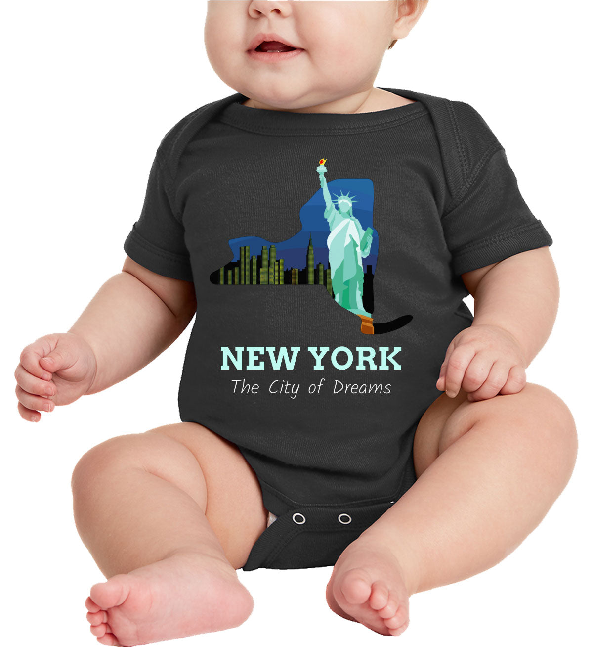 New York The City Of Dreams Baby Onesie