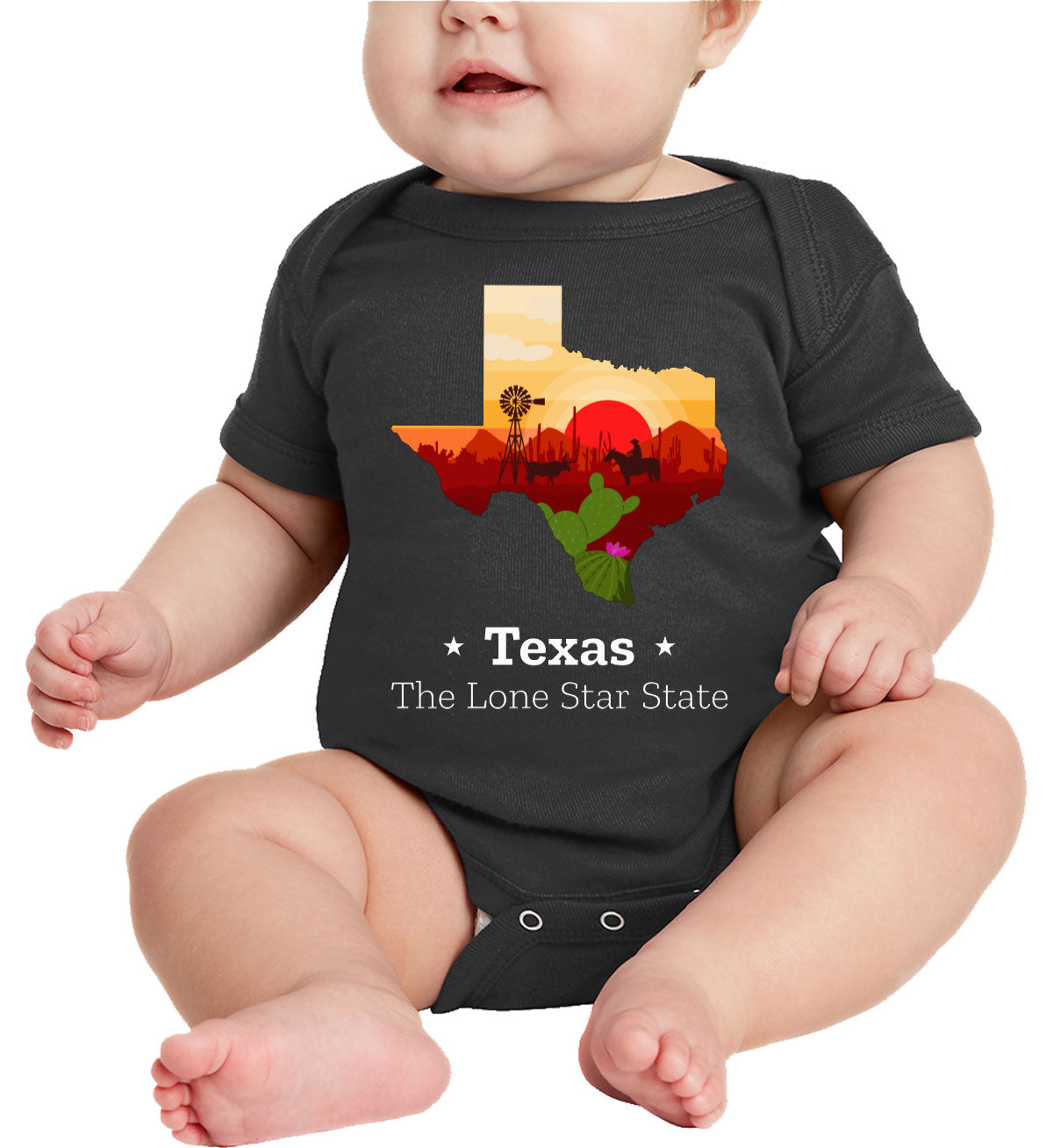 Texas The Lone Star State Baby Onesie