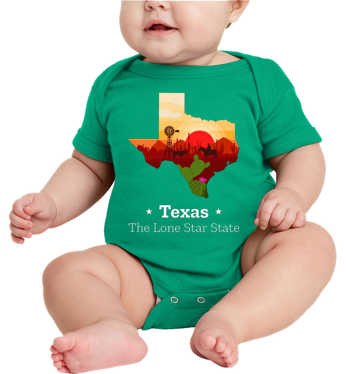 Texas The Lone Star State Baby Onesie