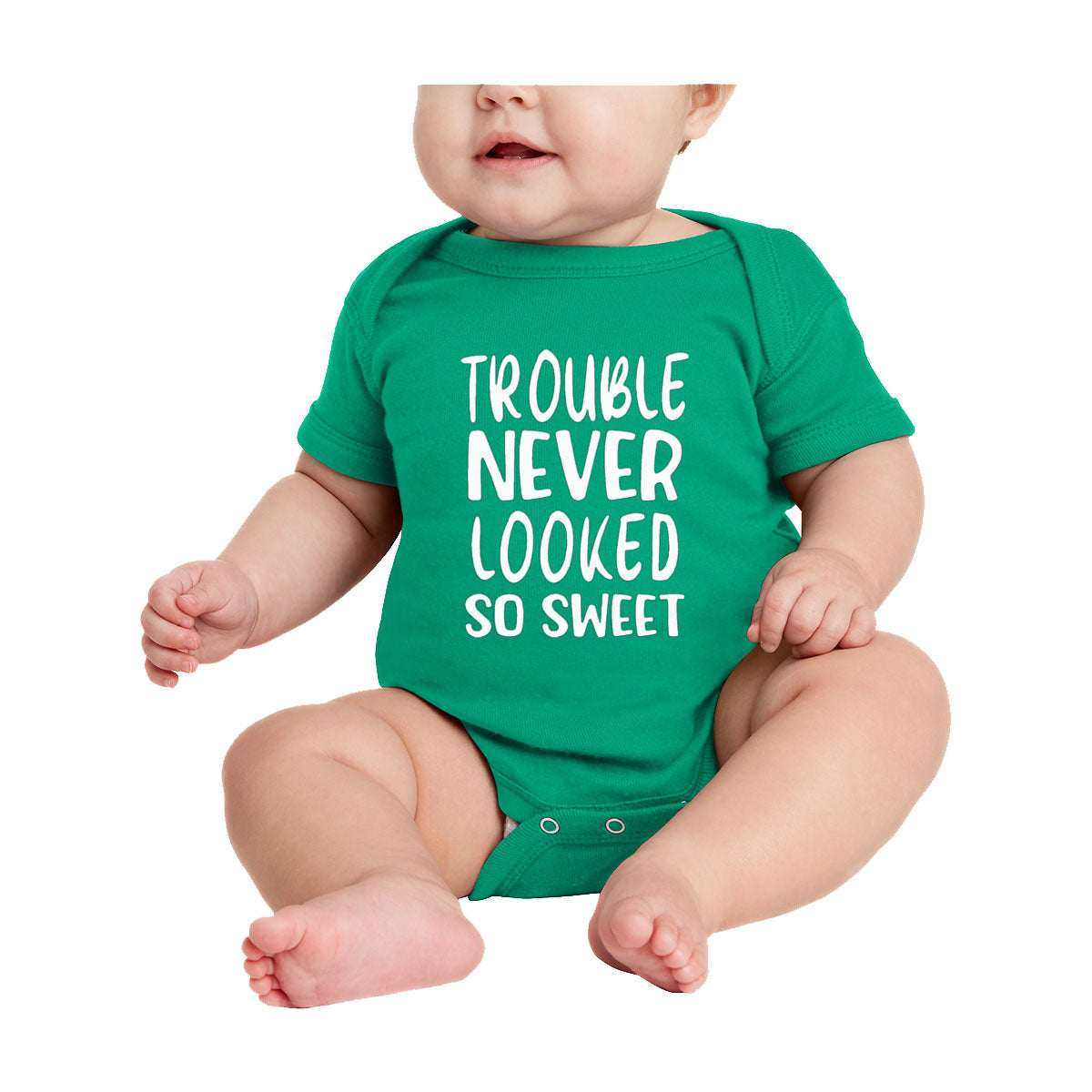 Trouble Never Looked So Sweet Baby Onesie