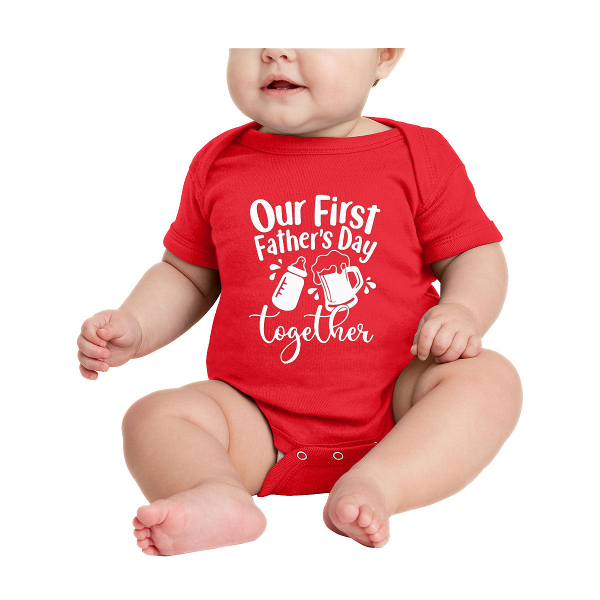 Our First Father's Day Together Baby Onesie
