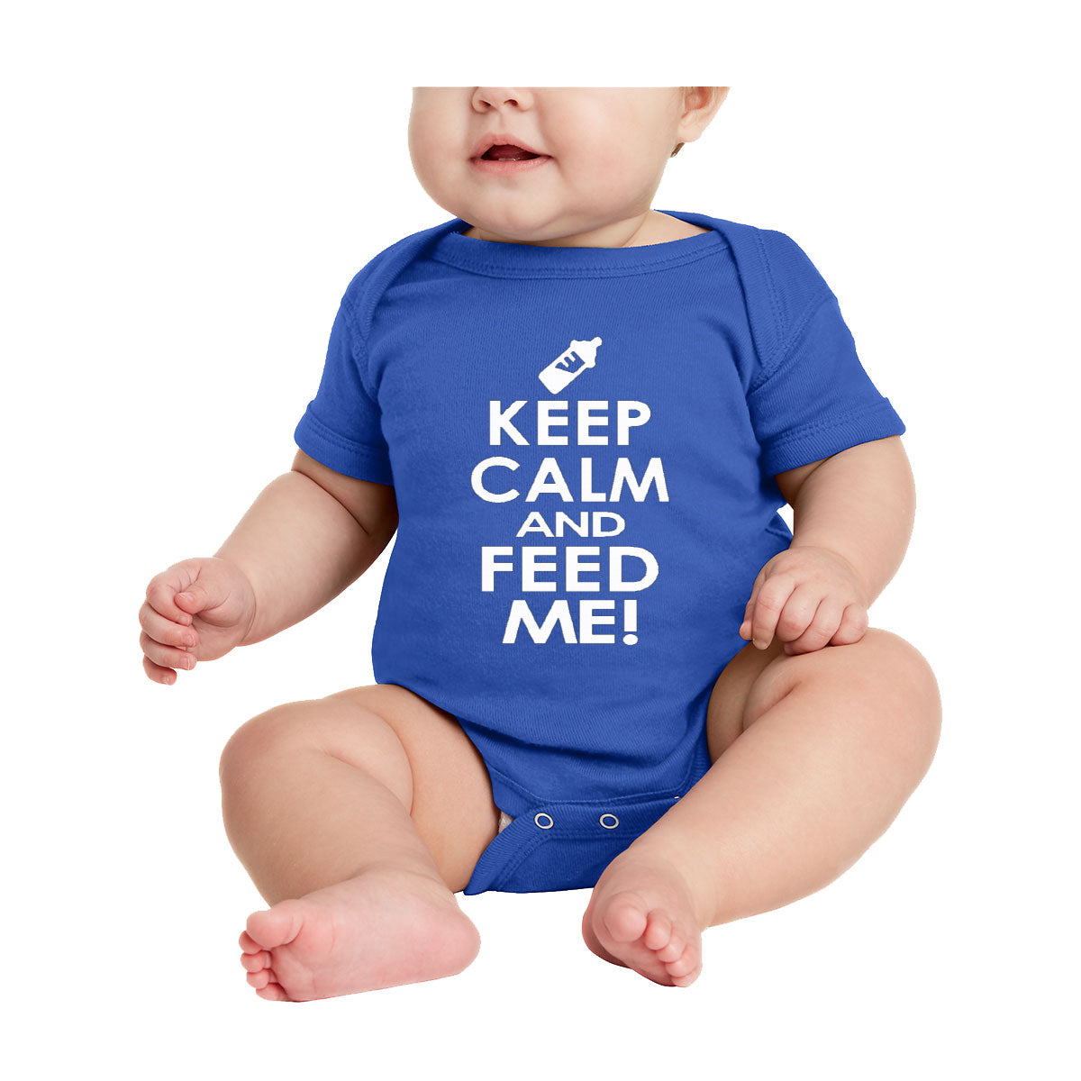 Keep Calm And Feed Me Baby Onesie