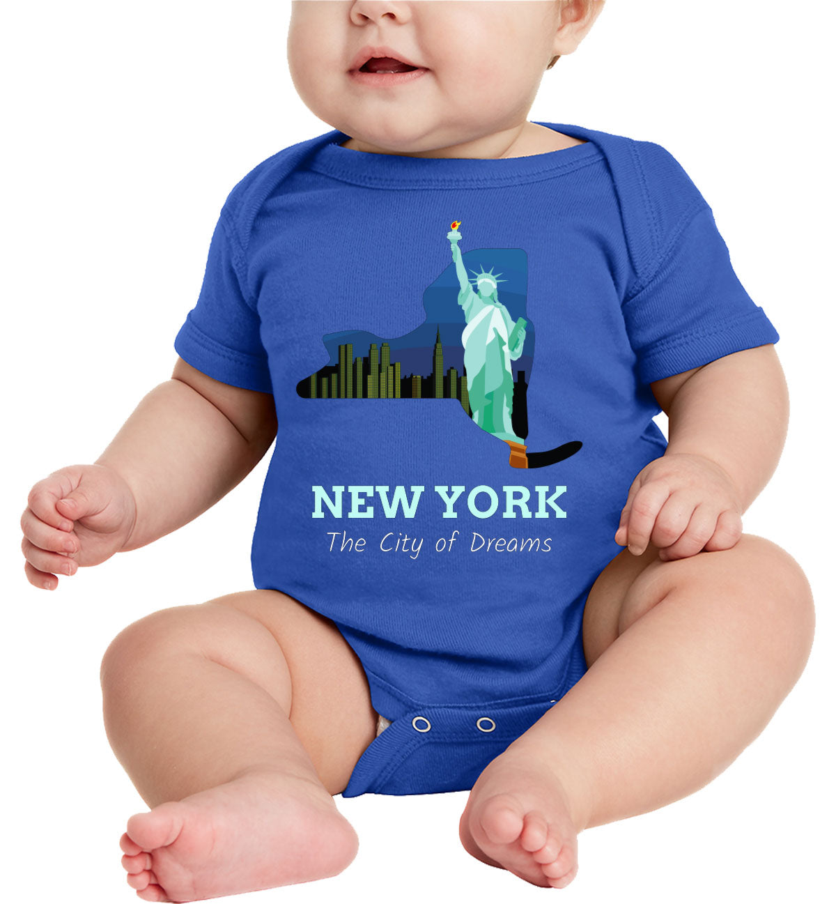 New York The City Of Dreams Baby Onesie