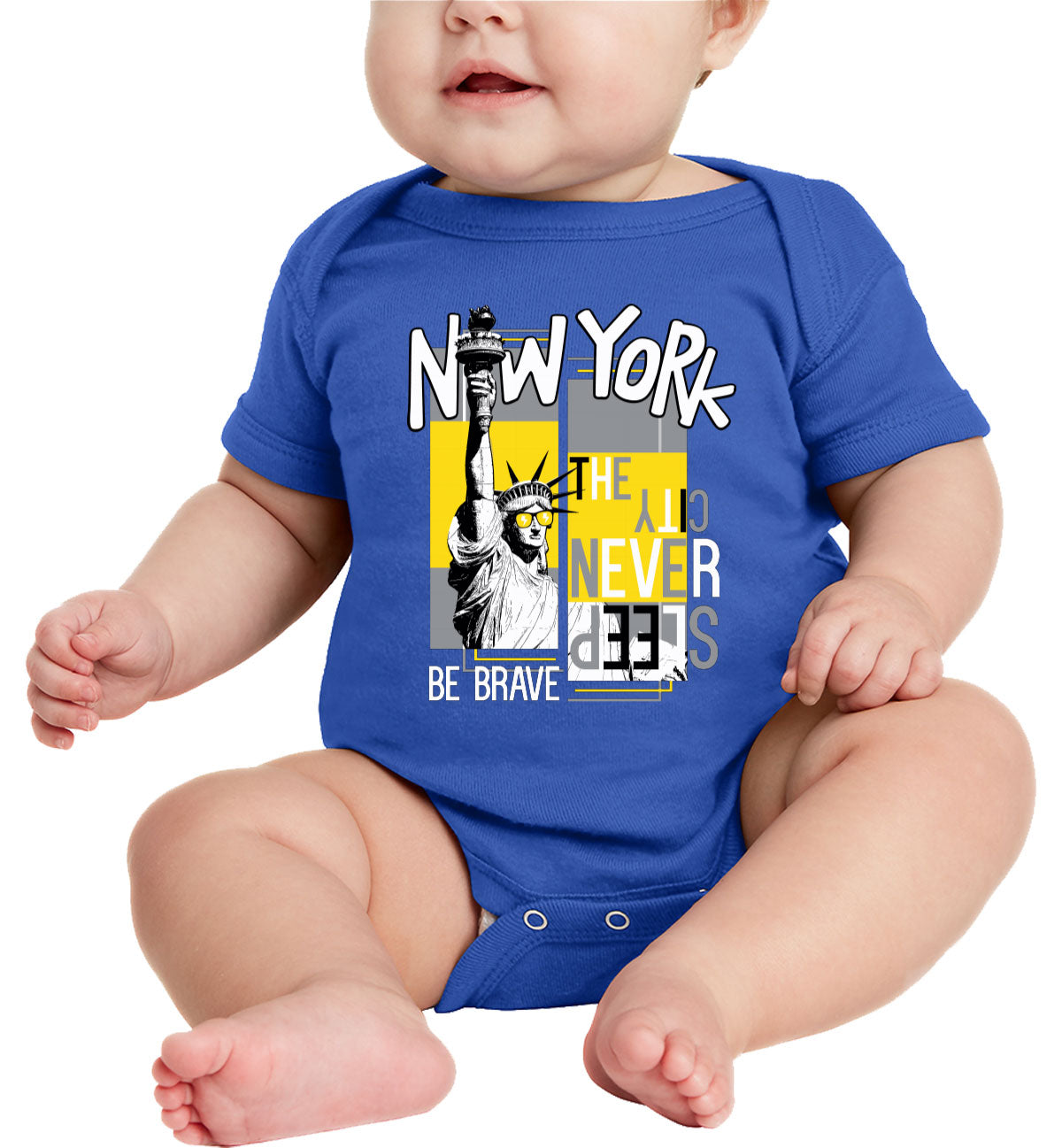 New York The City Never Sleep Baby Onesie