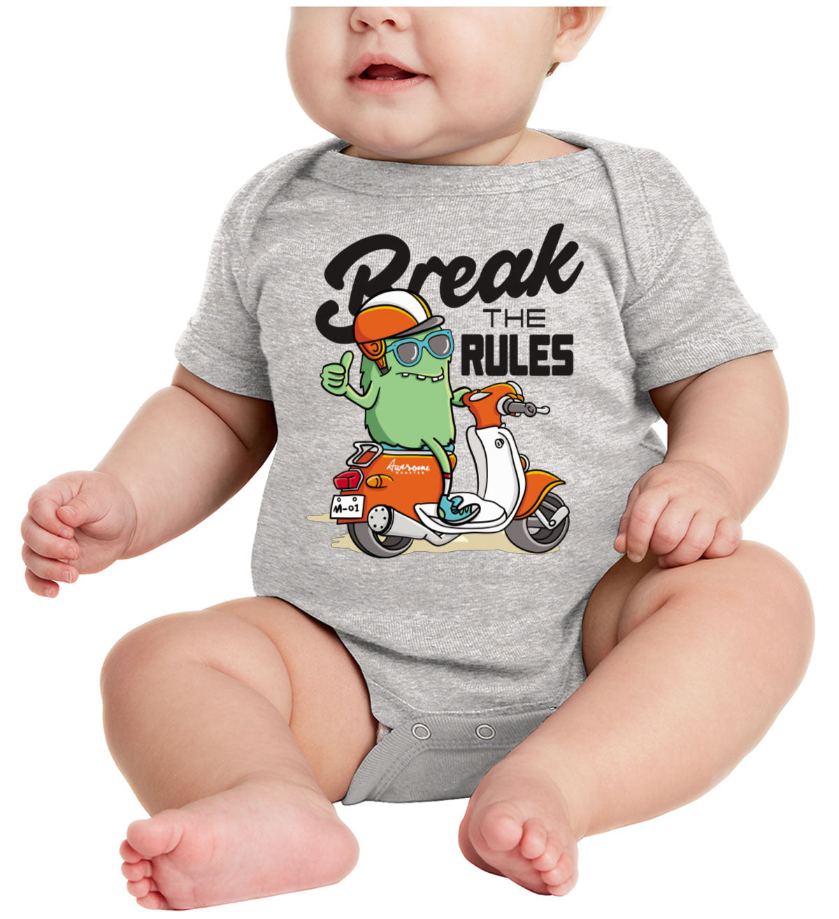 Break The Rules Awesome Monster Baby Onesie