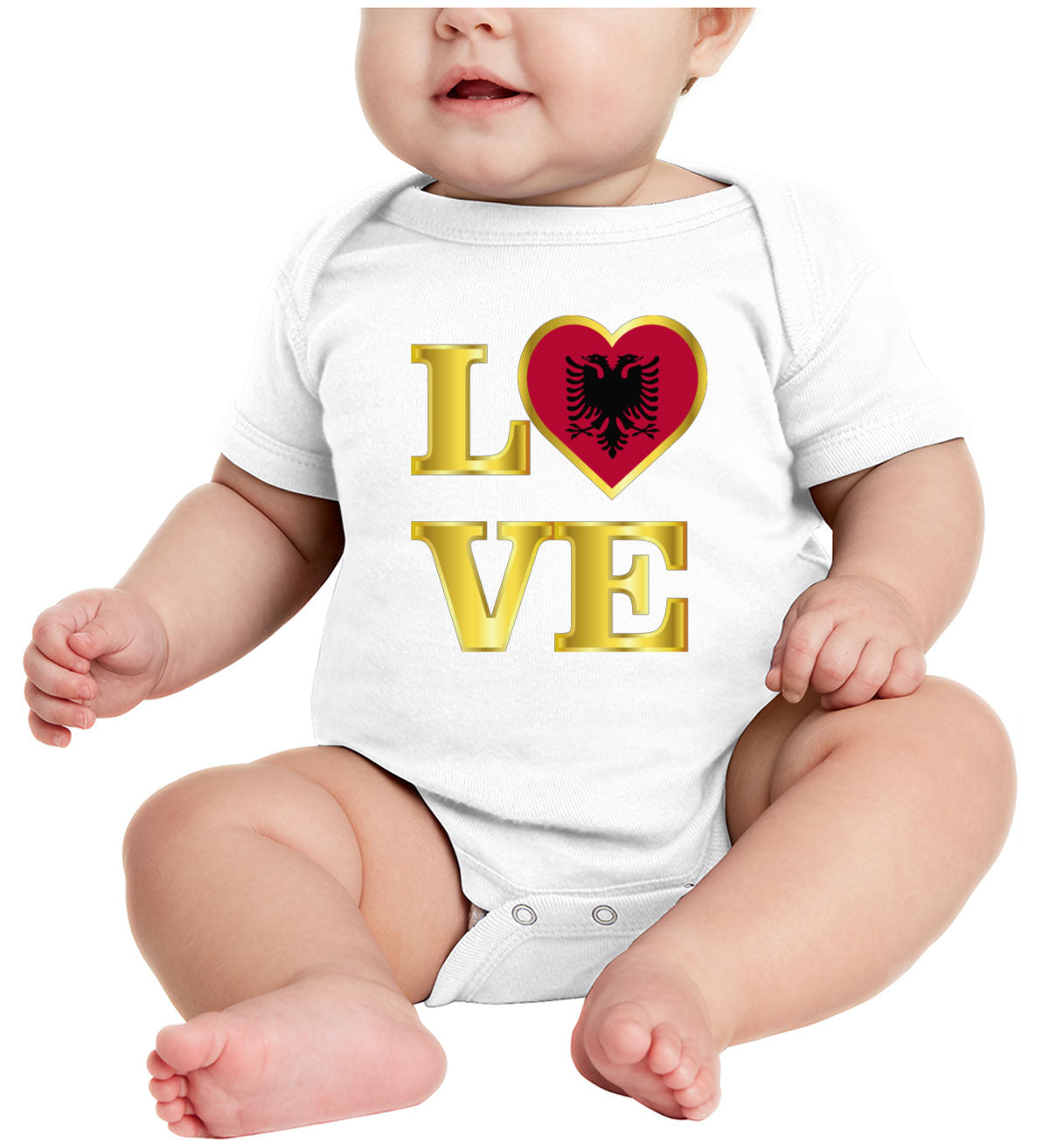 Albania Love Baby Onesie