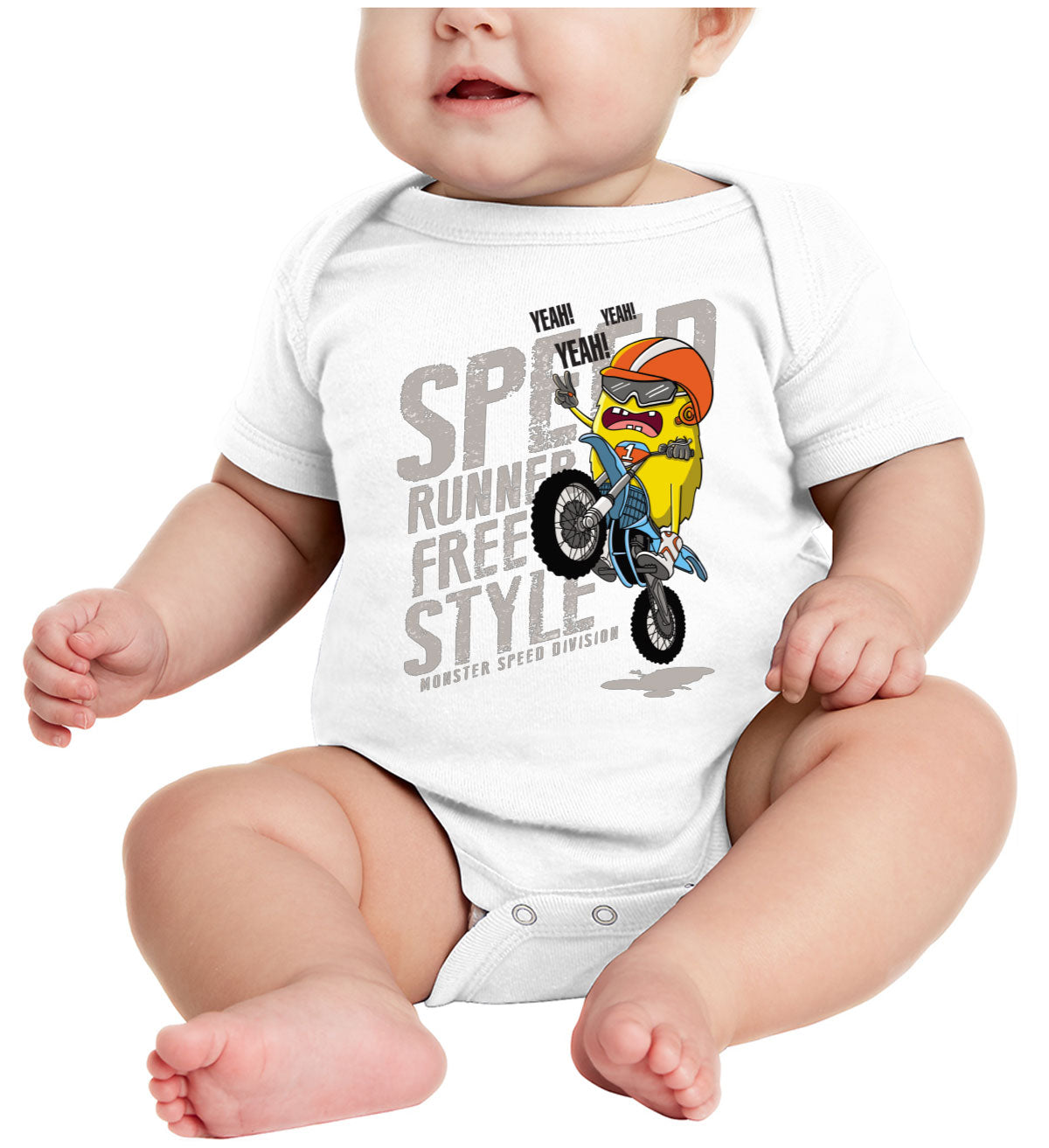 Biker Monster Baby Onesie