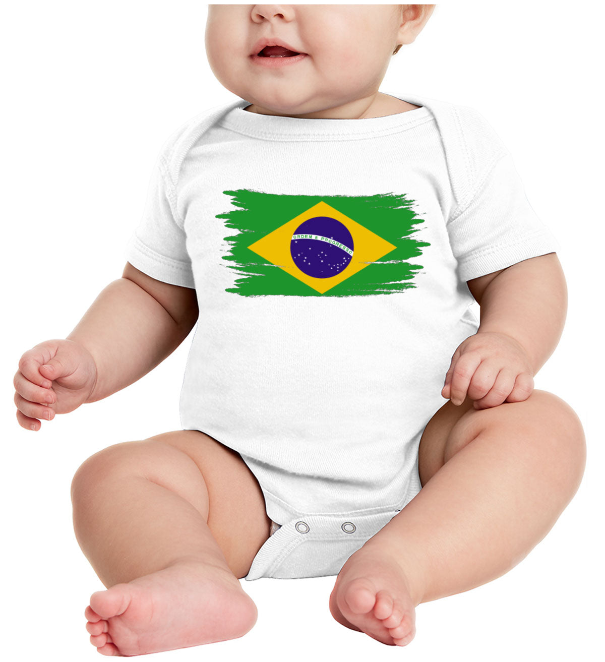 Brazil Flag Baby Onesie