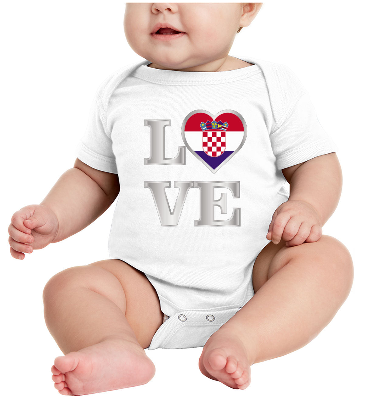 Croatia Love Baby Onesie