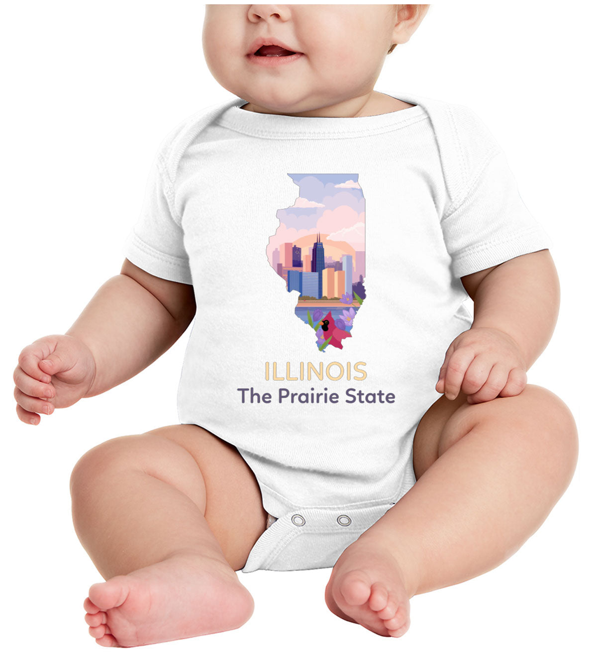 Illinois The Prairie State Baby Onesie