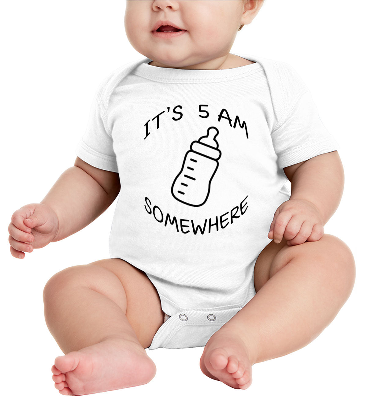 It's 5 AM Somewhere Baby Bottle Baby Onesie