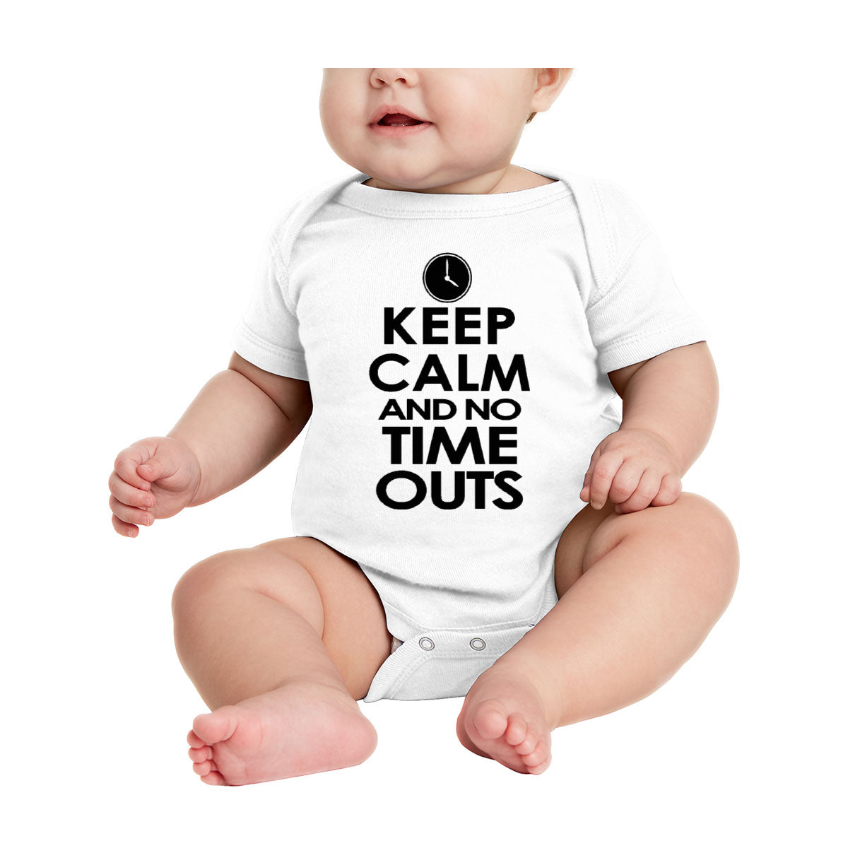 Keep Calm And No Timeouts Baby Onesie