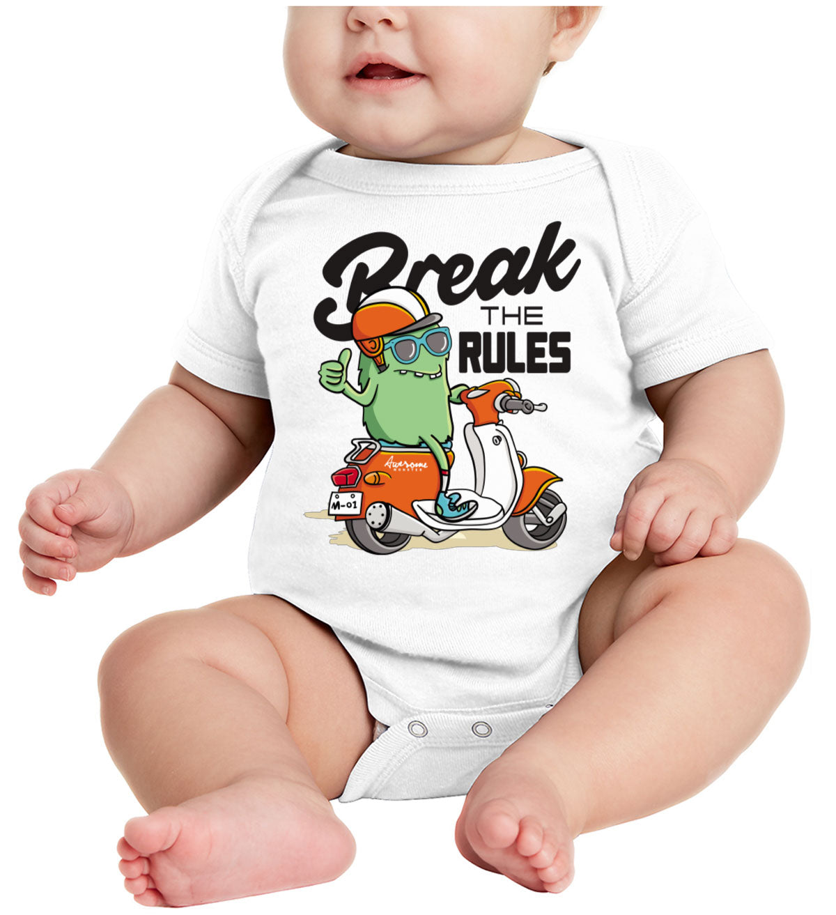 Break The Rules Awesome Monster Baby Onesie