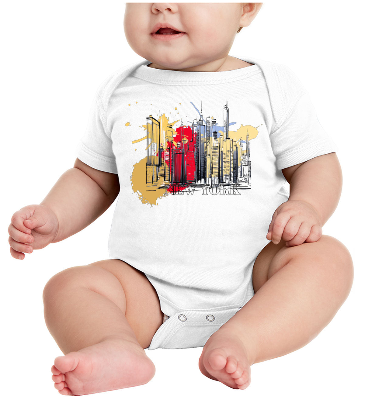 NYC New York Silhouette Baby Onesie