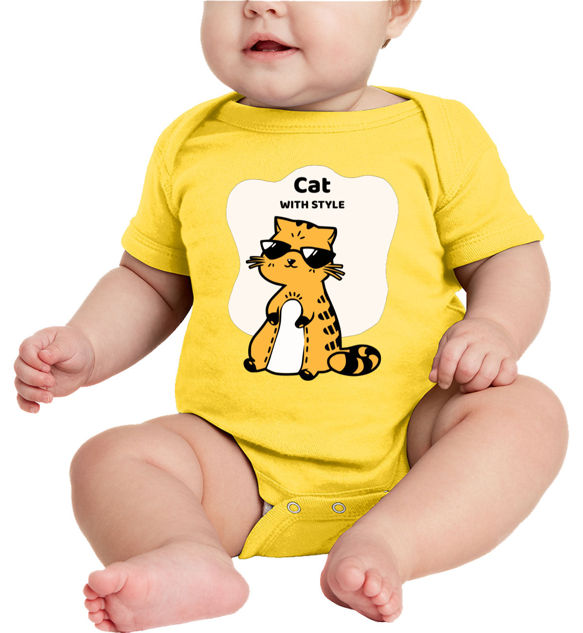 Cat With Style Baby Onesie