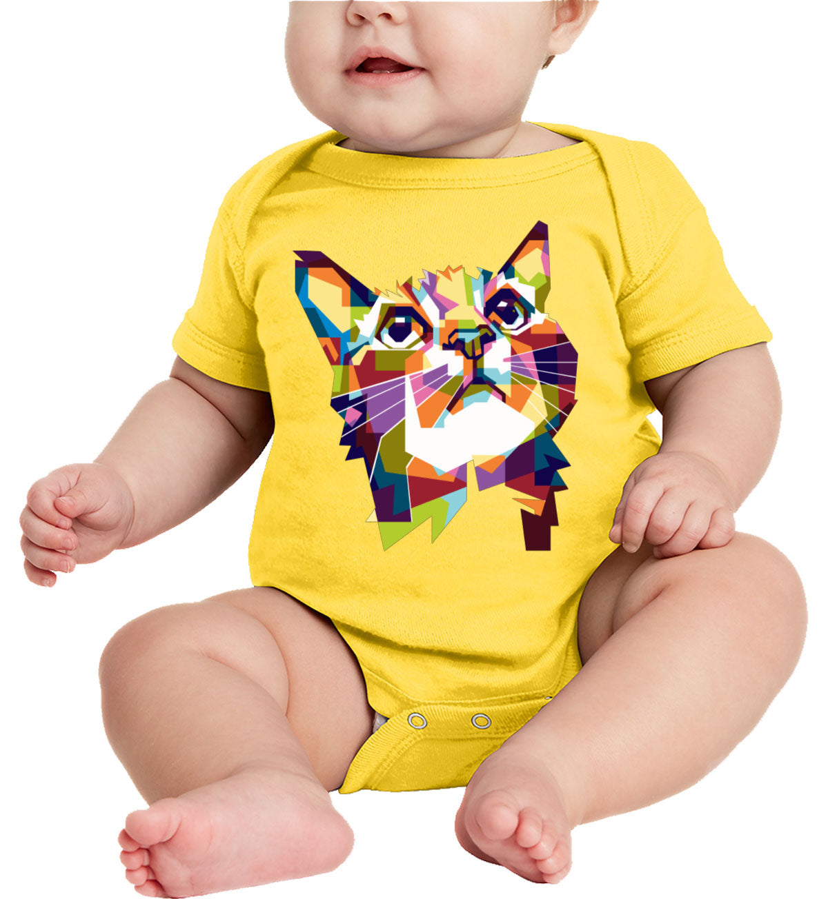 Colorful Cat Baby Onesie