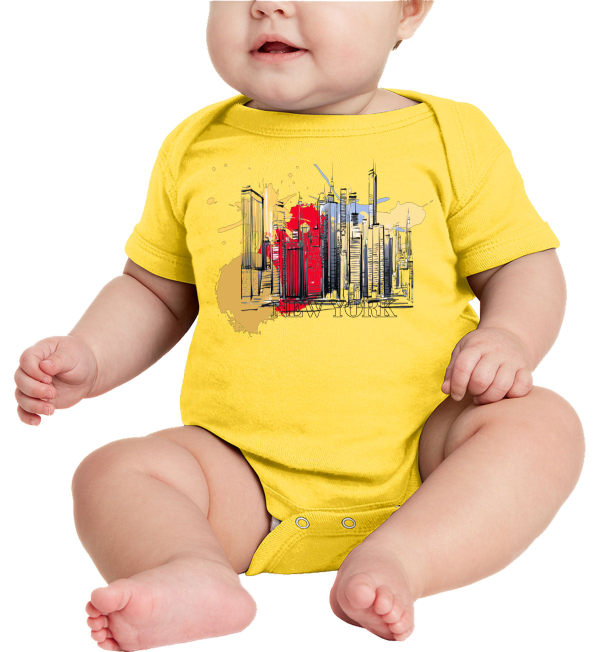 NYC New York Silhouette Baby Onesie