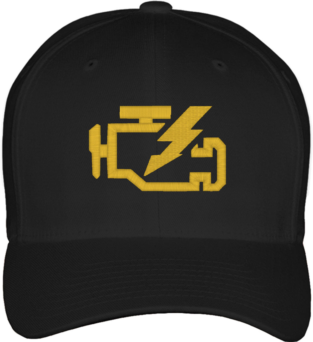 Check Engine Light Fitted Baseball Cap