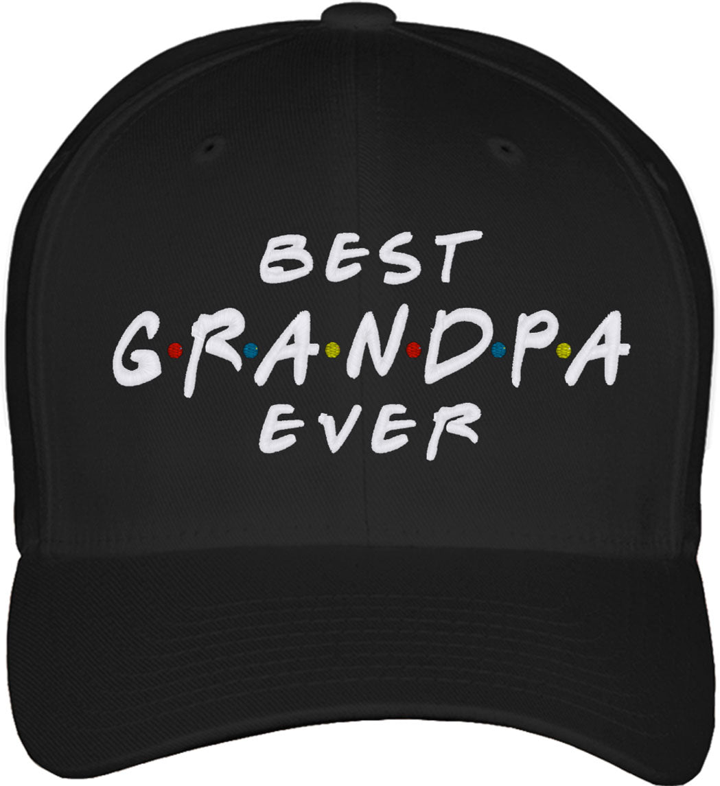 Best Grandpa Ever Friends Theme Fitted Baseball Cap