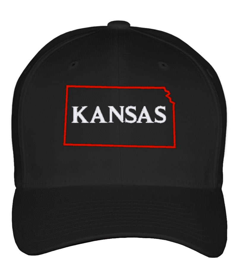 Kansas Fitted Baseball Cap
