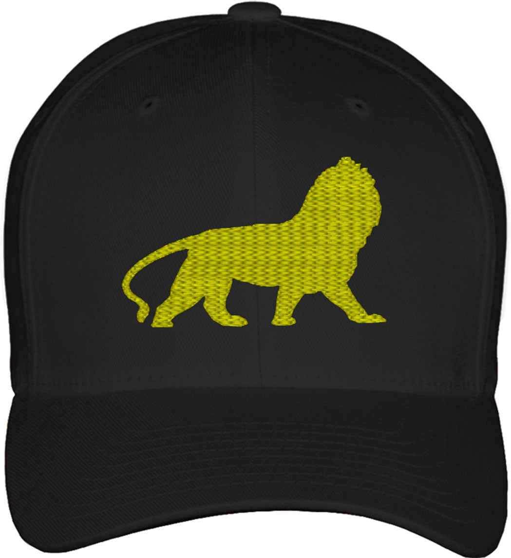 Lion Silhouette Fitted Baseball Cap