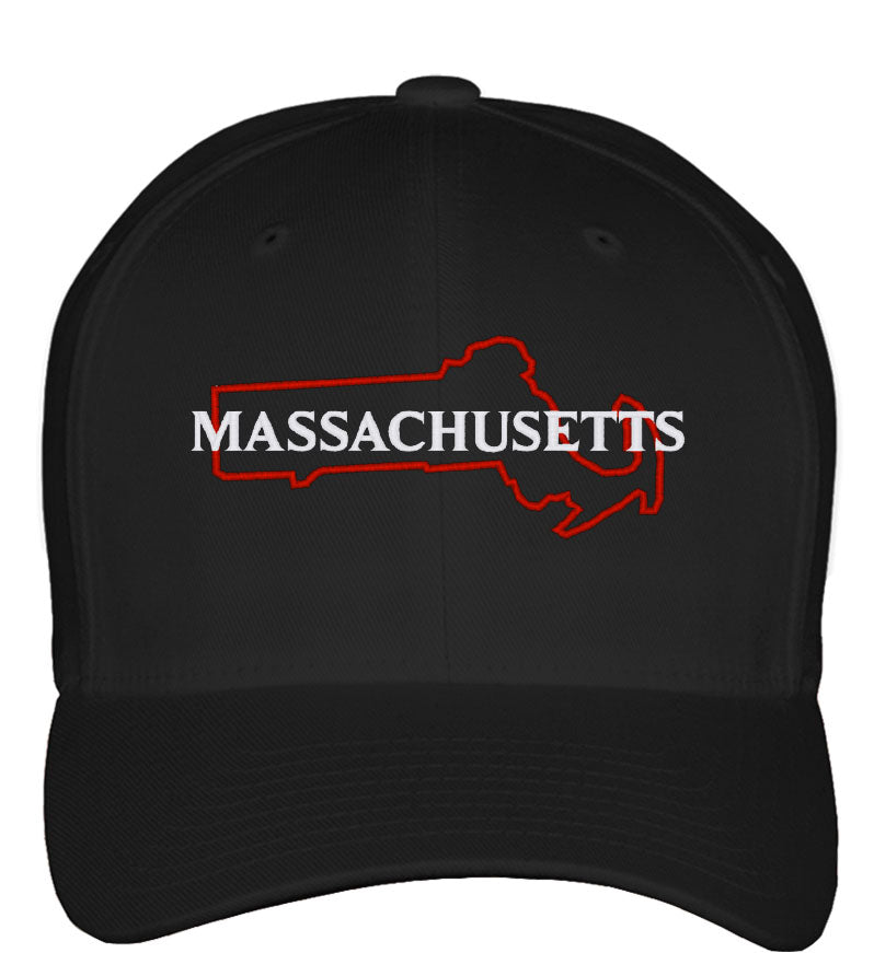 Massachusetts Fitted Baseball Cap