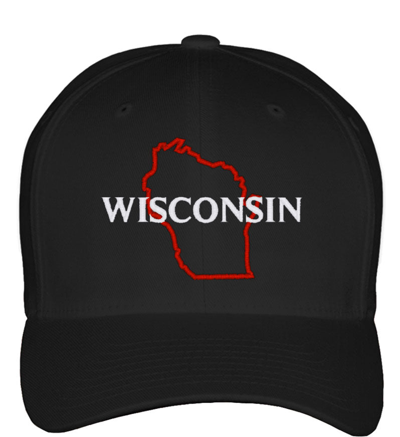 Wisconsin Fitted Baseball Cap