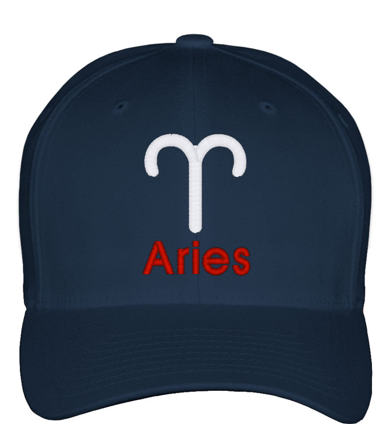 Aries Zodiac Sign Horoscope Astrology Fitted Baseball Cap