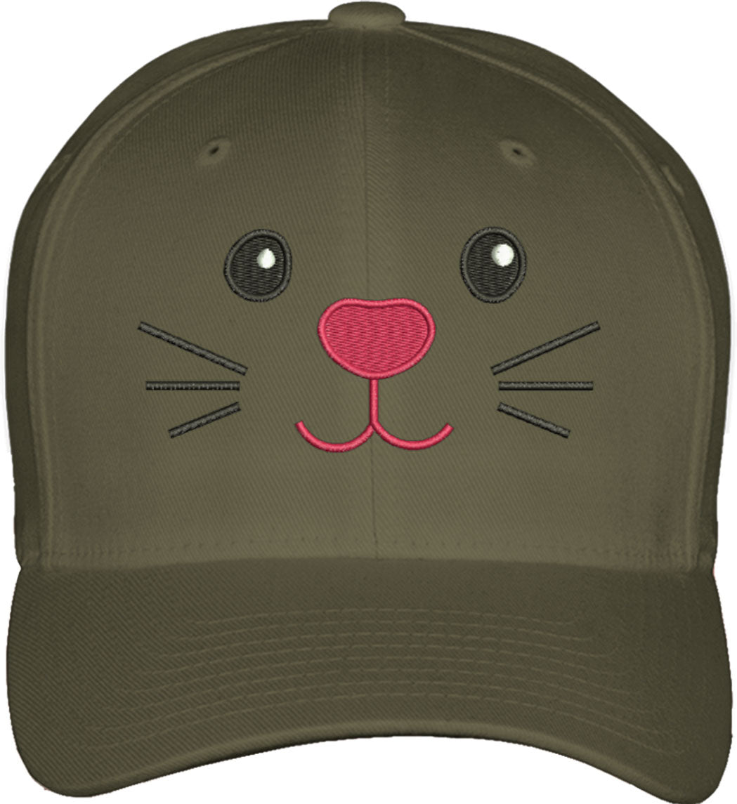 Bunny Face Fitted Baseball Cap