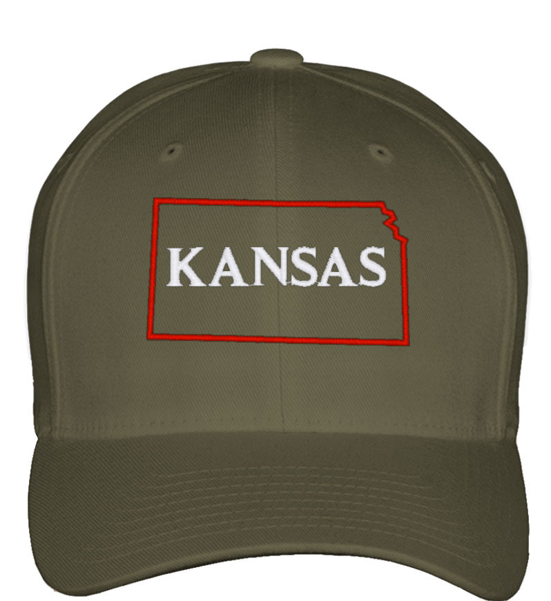 Kansas Fitted Baseball Cap
