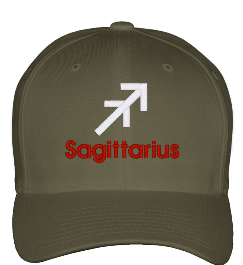 Sagittarius Zodiac Sign Horoscope Astrology Fitted Baseball Cap