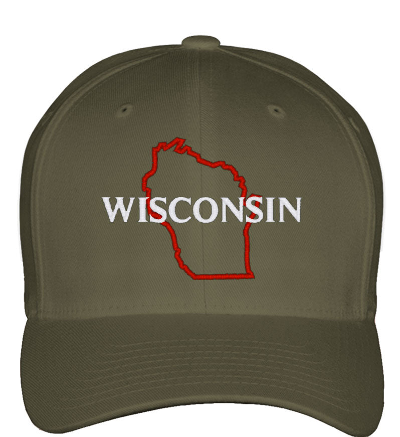 Wisconsin Fitted Baseball Cap