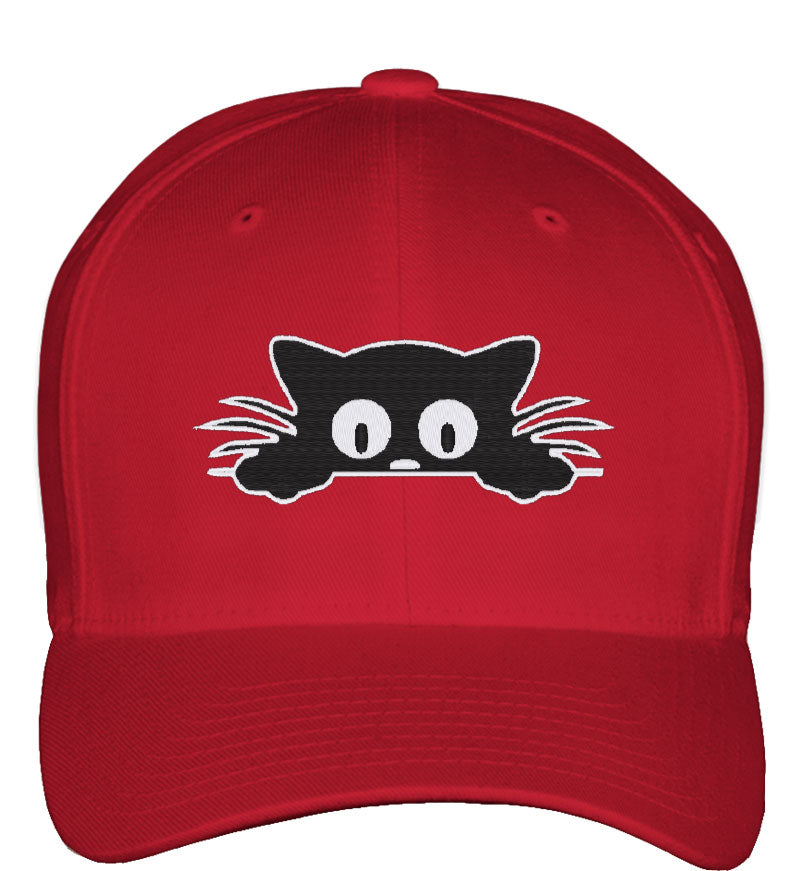 Black Cat Fitted Baseball Cap