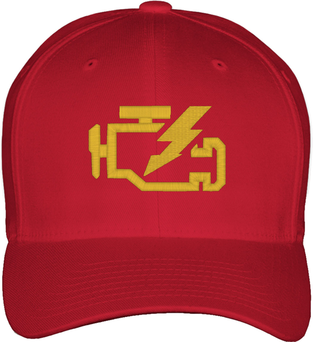 Check Engine Light Fitted Baseball Cap