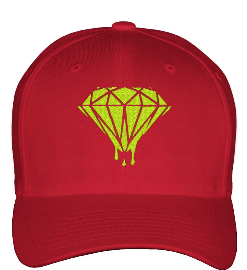 Dripping Diamond Fitted Baseball Cap