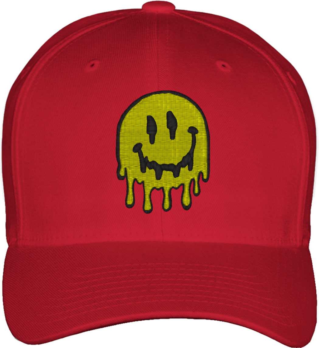 Drippy Face Fitted Baseball Cap