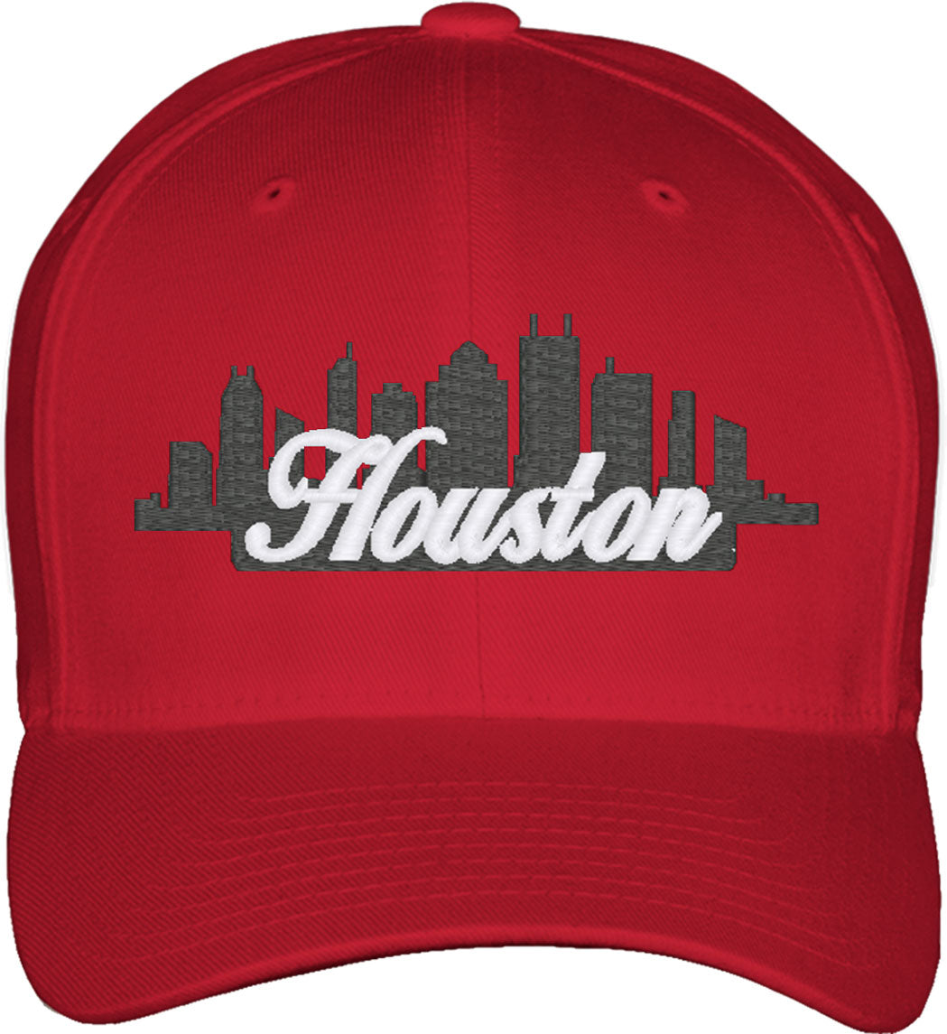 Houston Skyline Fitted Baseball Cap
