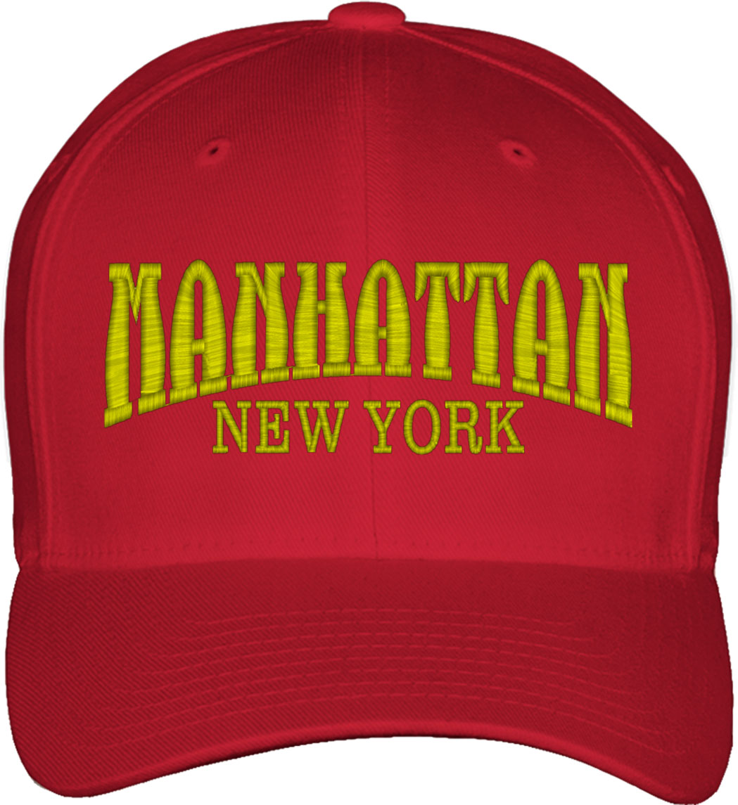 Manhattan New York Fitted Baseball Cap