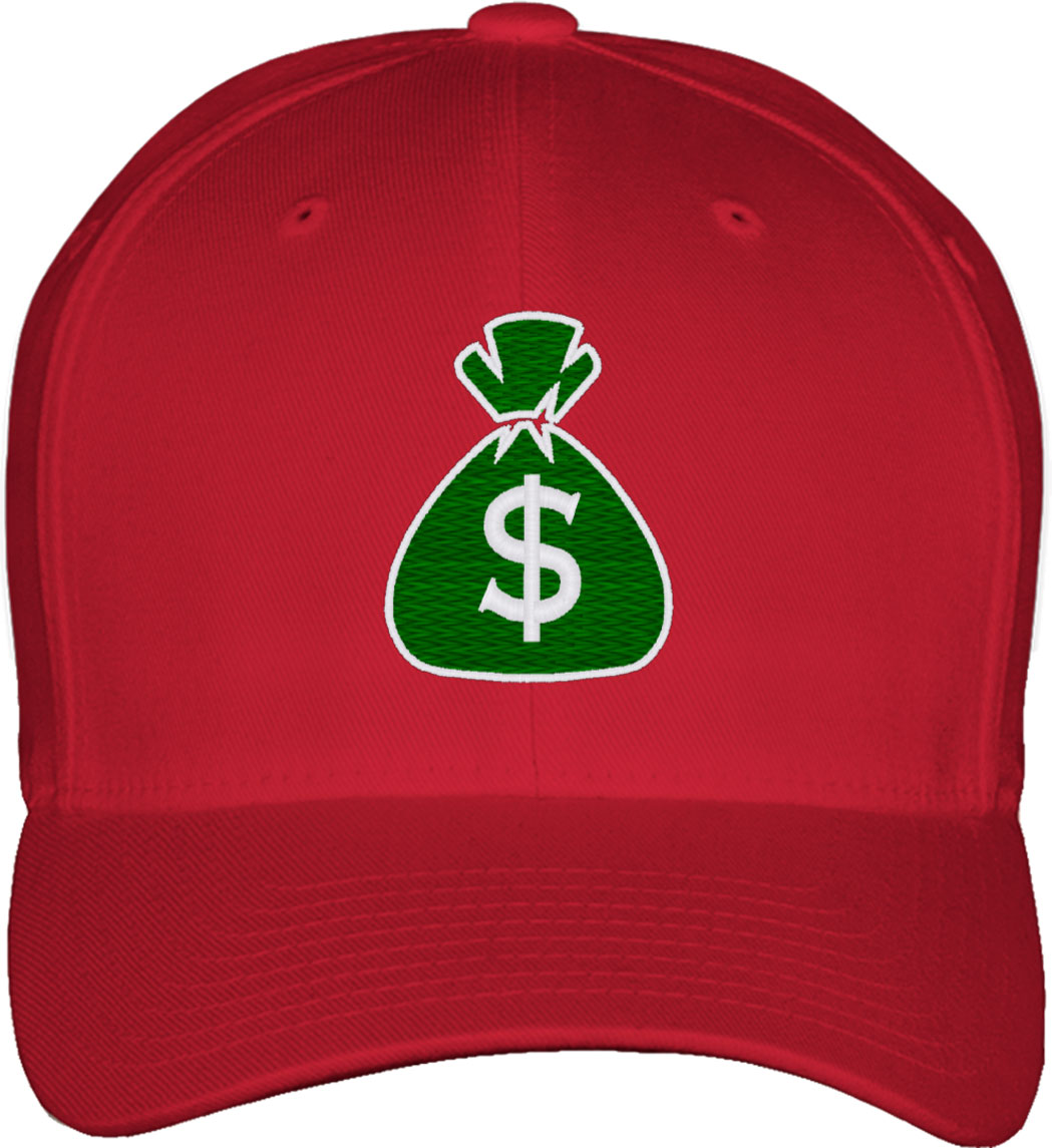 Money Bag Fitted Baseball Cap