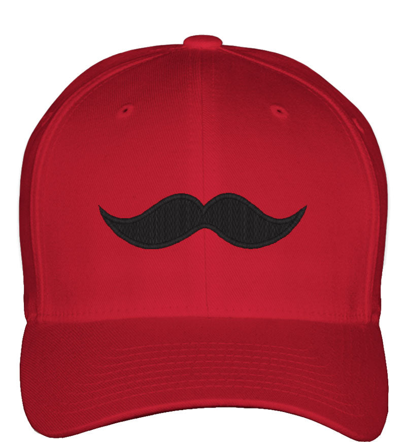 Mustache Fitted Baseball Cap